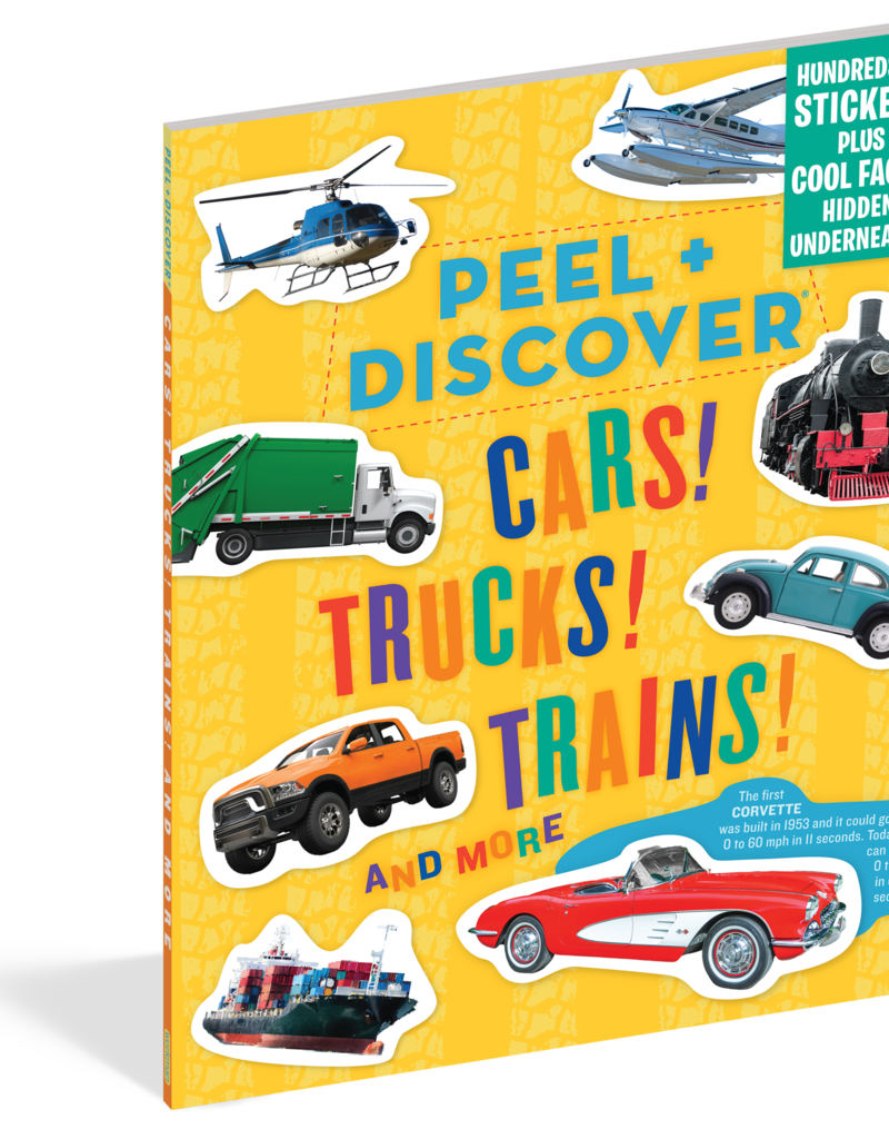 Workman Publishing Peel + Discover: Cars! Trucks! Trains!