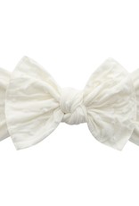 Baby Bling Bow Patterned Shabby Knot Ivory Dot
