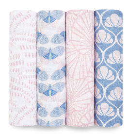 Aden and Anais Classic Swaddle 4 pack Deco