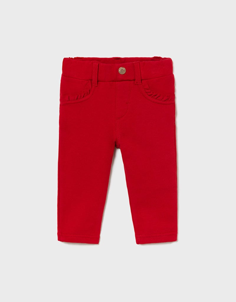 Mayoral Red Fleece Lined Pants