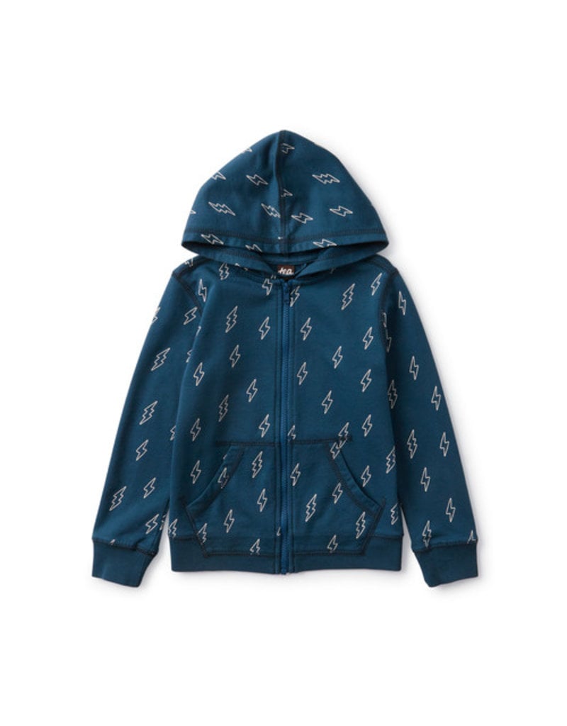 Tea Collection Printed Zip Hoodie Blixt Bolts