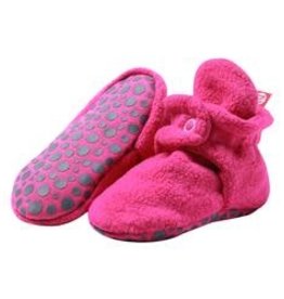 Fleece Gripper Bootie Fuchsia