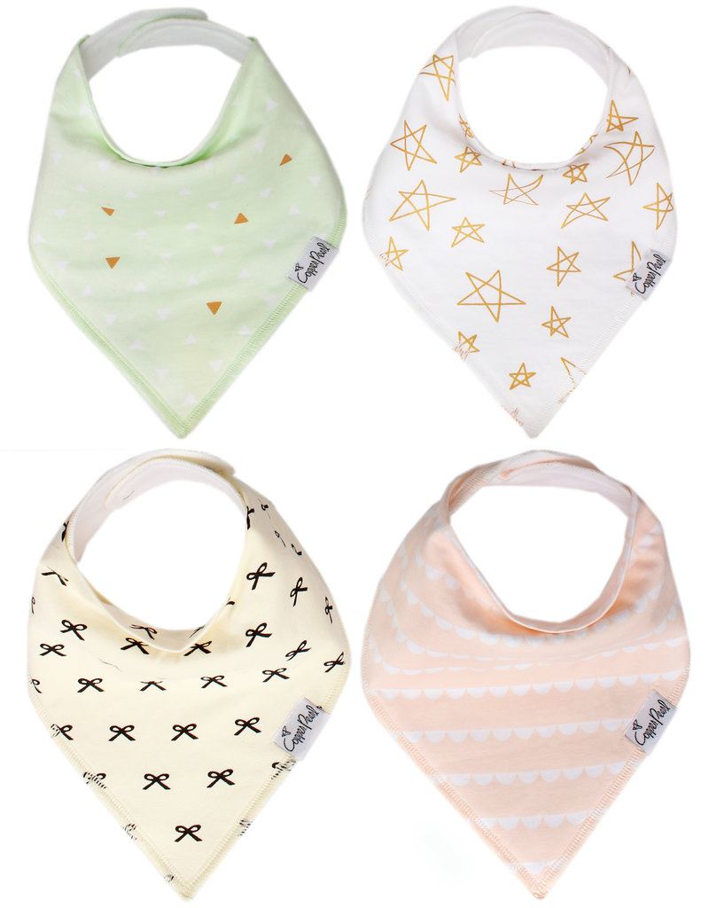 Copper Pearl Baby Bandana Bibs Set/4 Paris