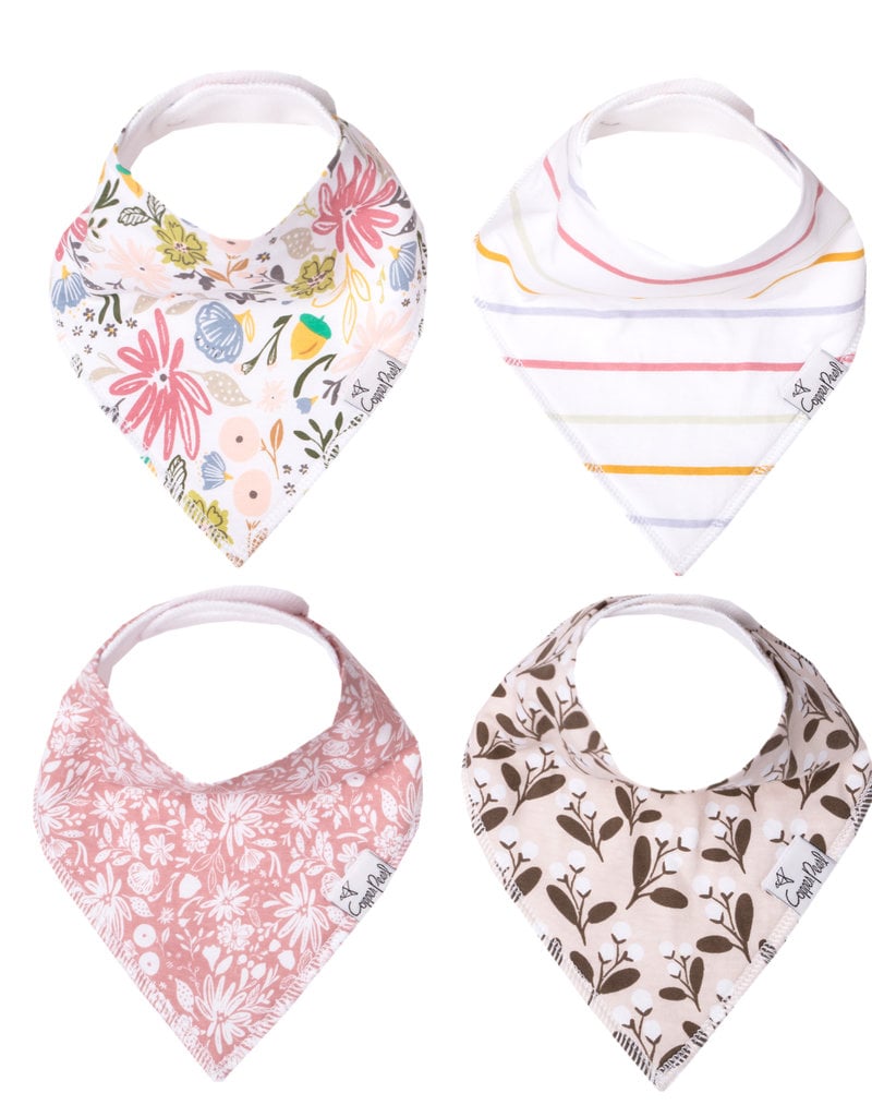 Copper Pearl Baby Bandana Bib Set 4 Olive