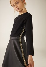Boboli Black Dress w/Gold Sequin Side Stripe