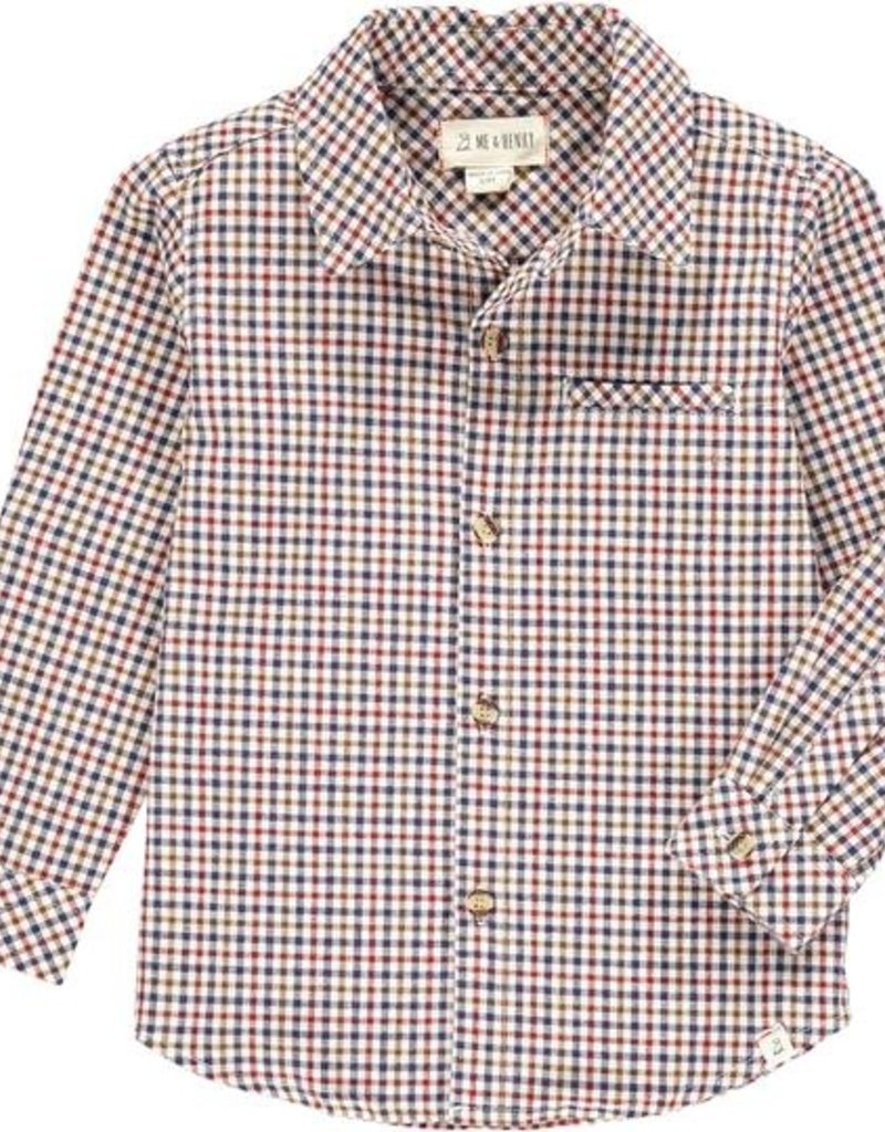 Me & Henry Atwood Woven Shirt Brown/Beige Plaid