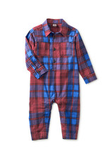 Tea Collection Family Plaid Buttoned Romper