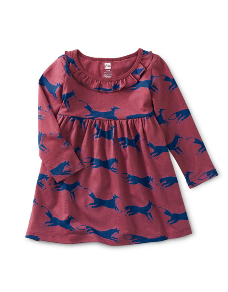 Tea Collection Cute and Collared Baby Dress Jumping Fox