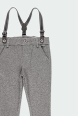 Boboli Knit Pants w/Suspenders Grey