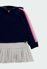 Boboli Knit Hooded Dress w/Grey Skirt