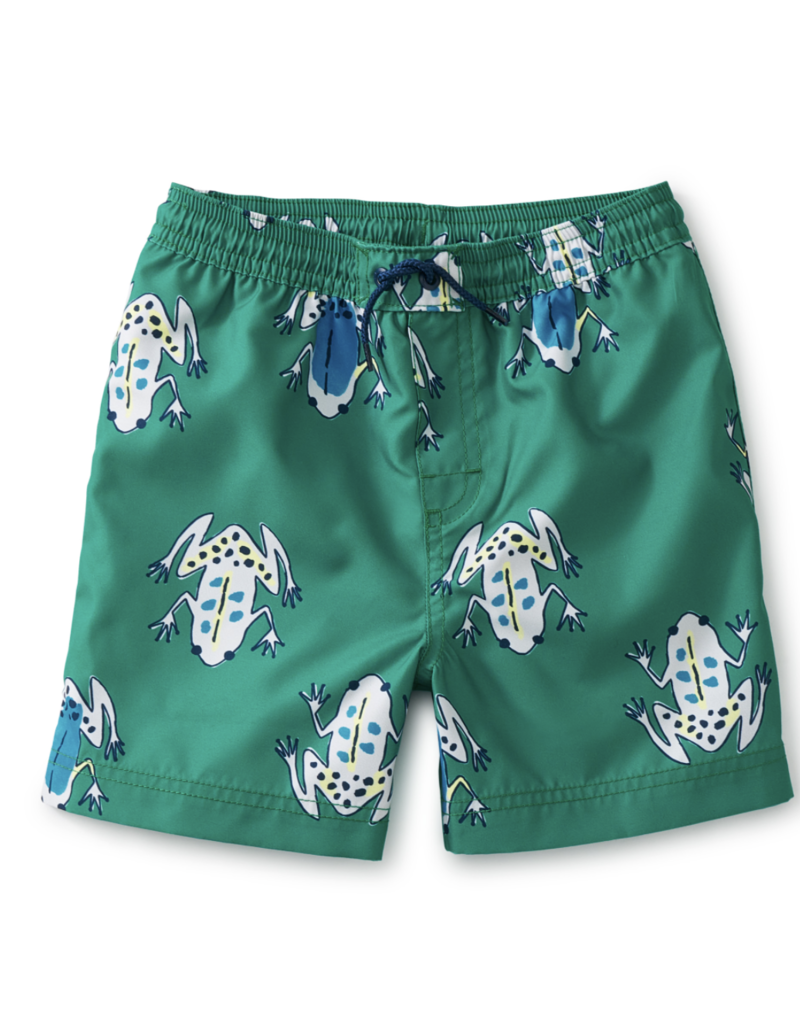 Tea Collection Mid Length Swim Trunks Friendly Frogs
