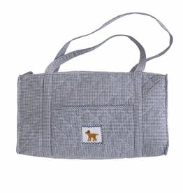 little english Navy Gingham Duffle Dog