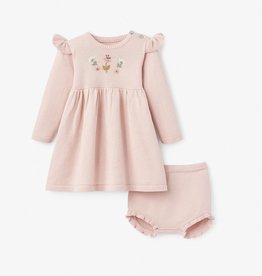 Elegant Baby Flower Dress w/Bloomers Pink