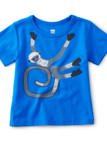 Tea Collection Cheeky Monkey Baby Tee Blue Aster