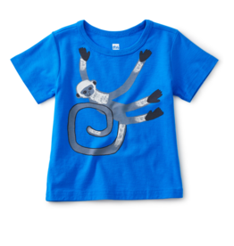 Tea Collection SALE Cheeky Monkey Baby Tee Blue Aster