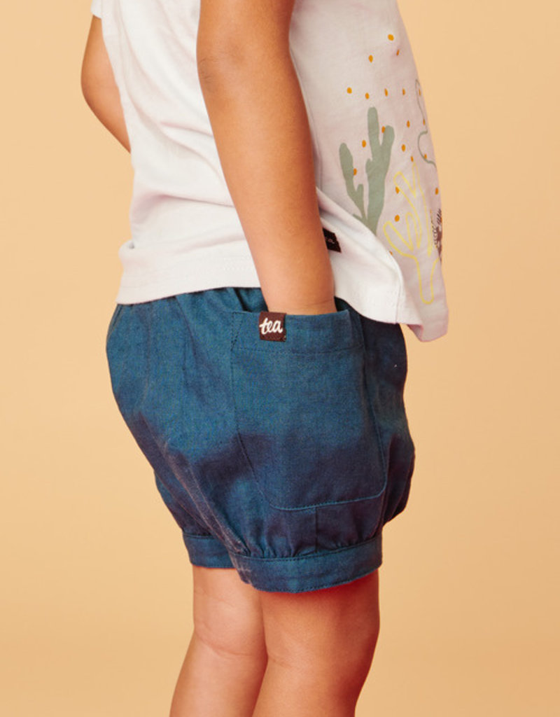 Tea Collection Bubble Baby Pocket Shorts Bedford Blue