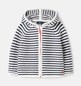 Joules Conway Zip up Cardigan Navy/White