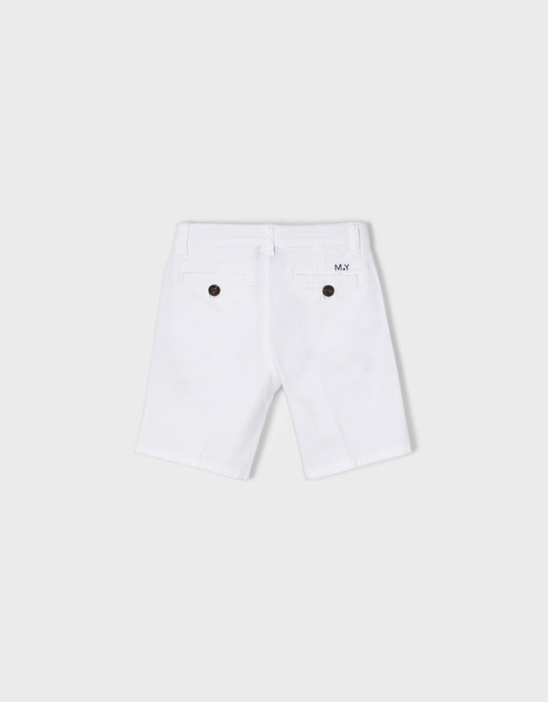 Mayoral White Twill Bermuda Shorts