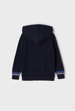 Mayoral Navy Knit Hooded Cardigan