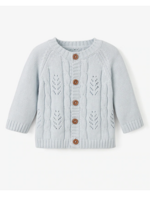Elegant Baby Cardigan Leaf Blue