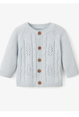 Elegant Baby Leaf Cardigan Blue