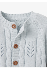 Elegant Baby Leaf Cardigan Blue
