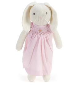 Zubels Bunny in Pink Dress w/Bishop Collar