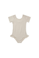 Rylee + Cru Inc. Cinched Ribbed Leotard Natural