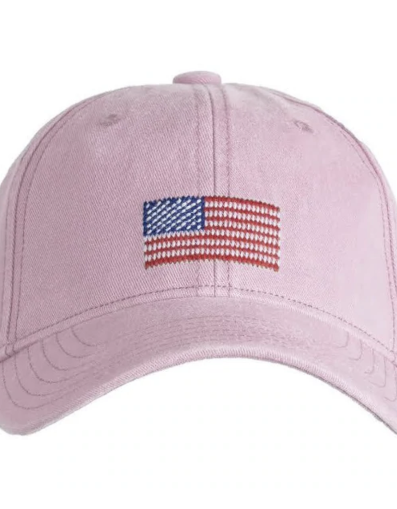 Harding Lane Baseball Cap Light Pink American Flag