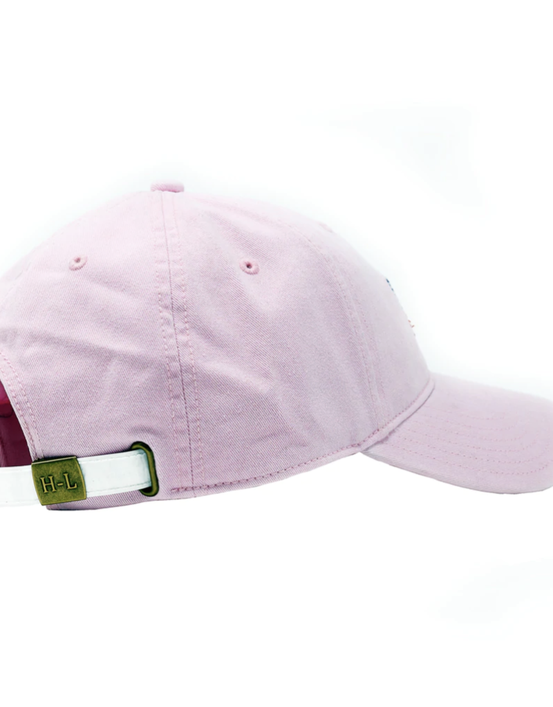 Harding Lane Baseball Cap Light Pink American Flag