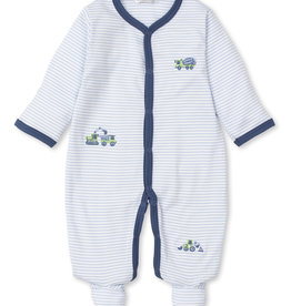 Kissy Kissy Earth Movers Stripe Footie