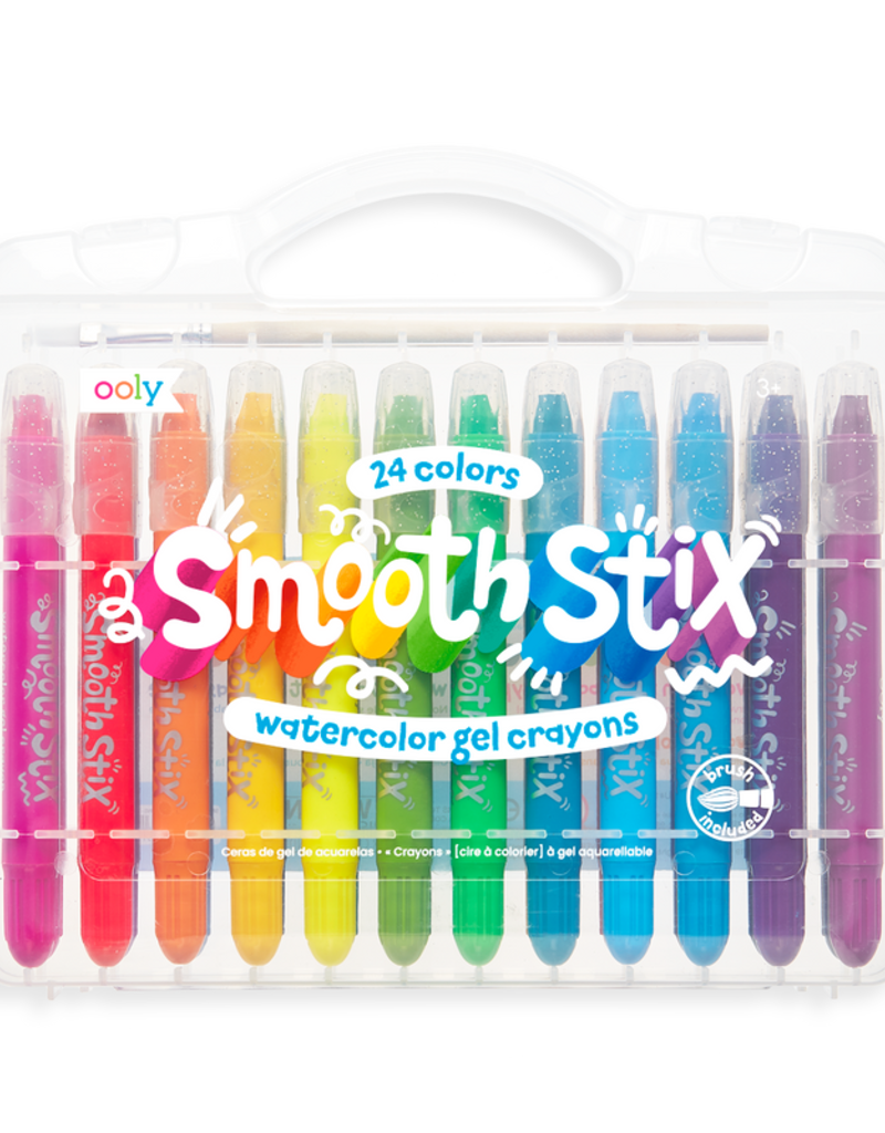 OOLY Smooth Stix Watercolor Gel Crayons Set of 24