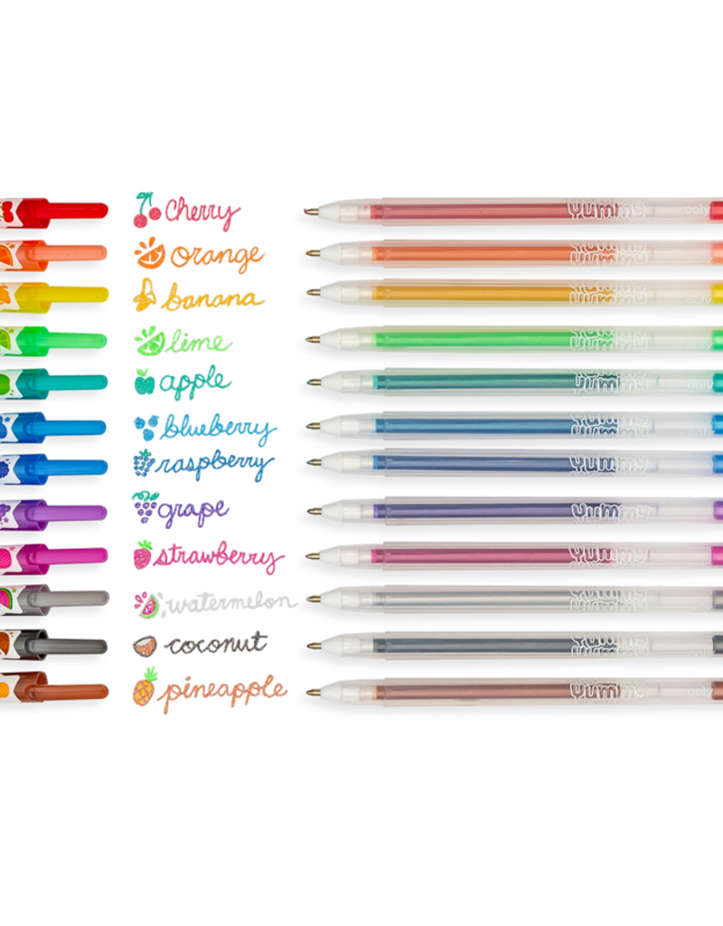 YUMMY SCENTED GLITTER GEL PEN-SET OF 12 - Beyond The Rainbow