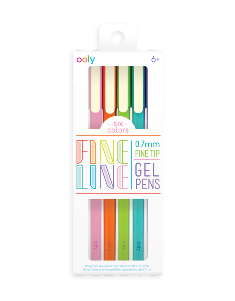 OOLY Fine Line Colored Gel Pen Set of 6