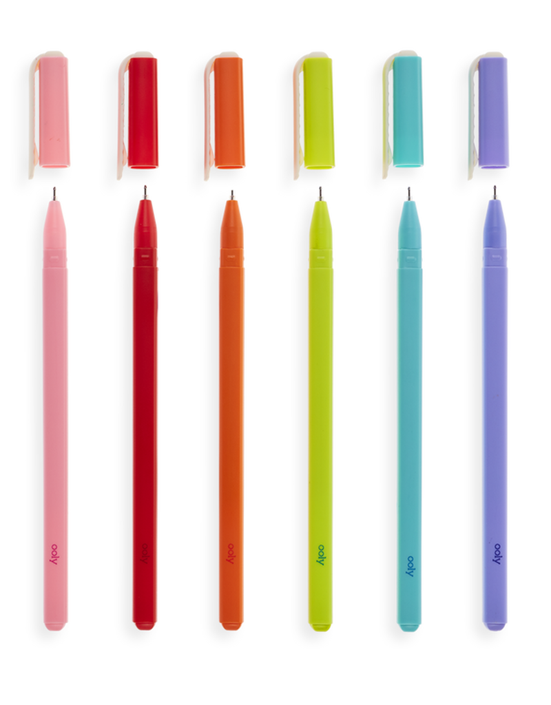 OOLY Fine Line Colored Gel Pen Set of 6