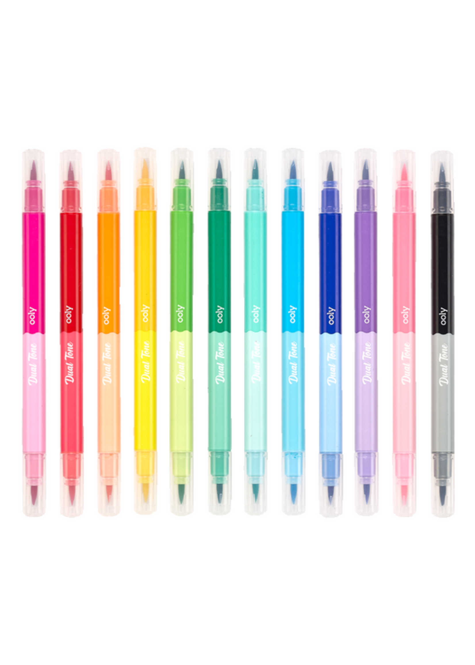 OOLY Dual Tone Double Ended Brush Marker Set of 12/24
