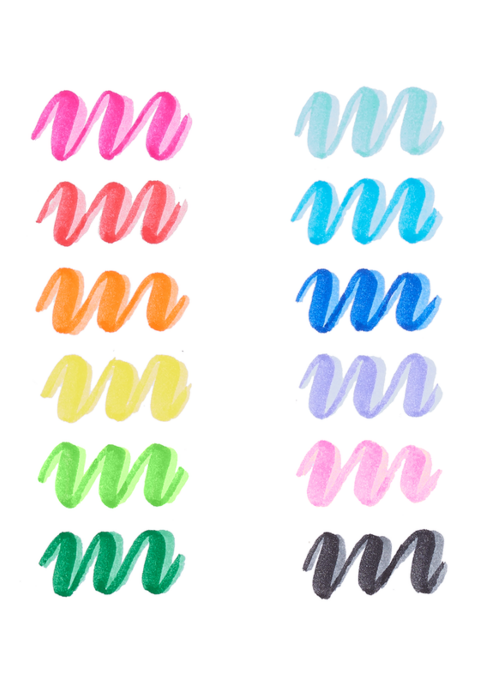 OOLY Dual Tone Double Ended Brush Marker Set of 12/24