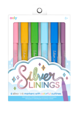 OOLY Silver Linings Outline Markers Set 6