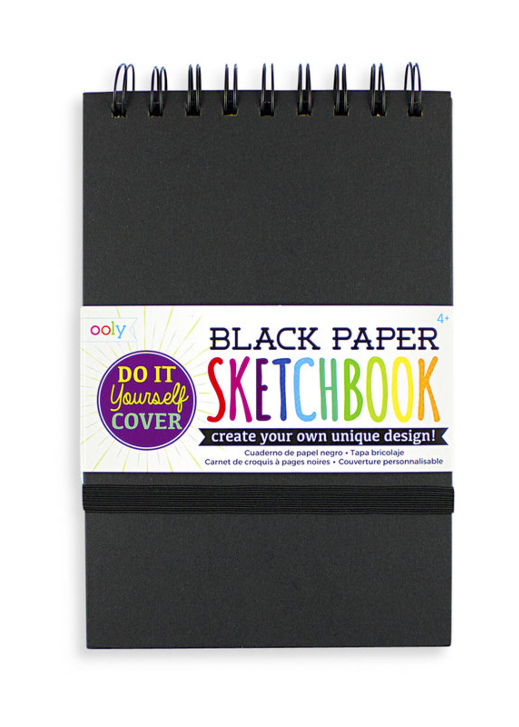 OOLY DIY Cover Sketchbook Black 5x7.5