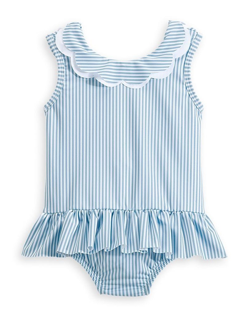 bella bliss Blue/Wht Stripe Summer Bathing Suit