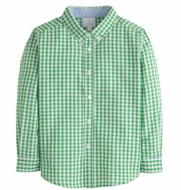 little english Button Down Preppy Green Shirt