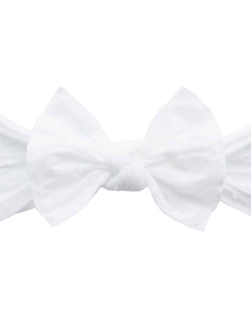 Baby Bling Bow Patterned Shabby Knot White Dot