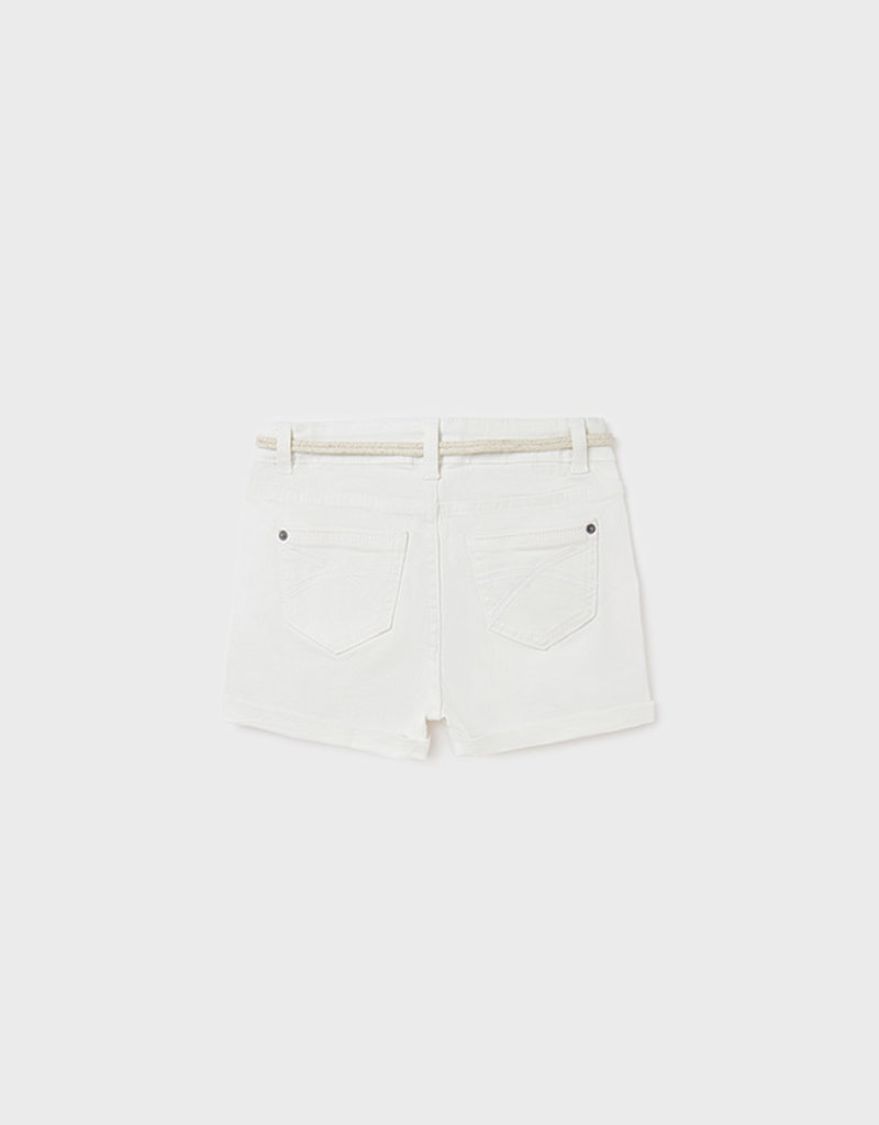 Mayoral Girls Off White Twill Shorts