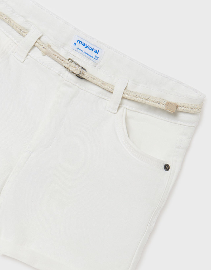 Mayoral Girls Off White Twill Shorts