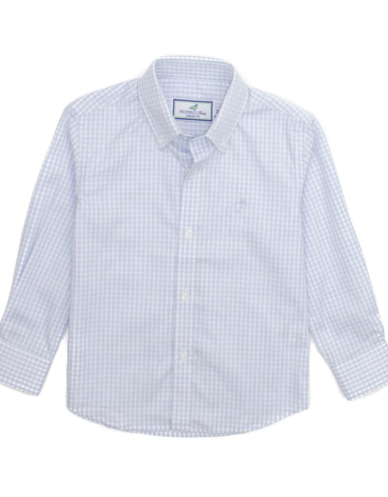 Properly Tied Park Ave Dress Shirt Cloud Check