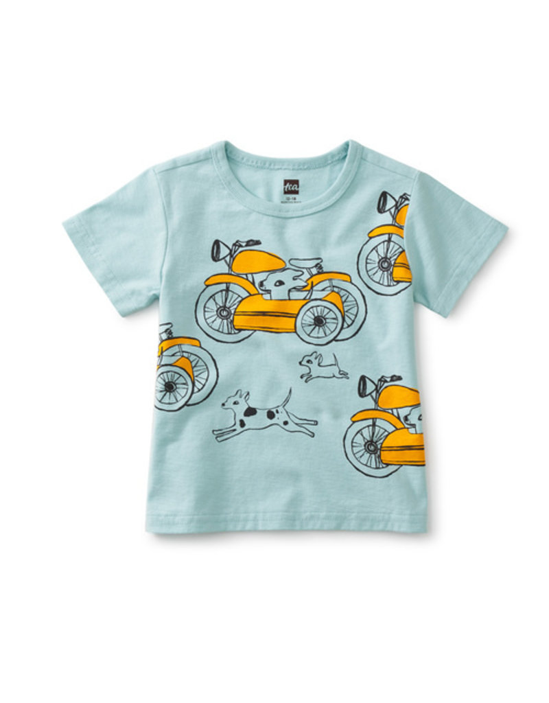 Tea Collection Chasing Motos Baby Graphic Tee Blue