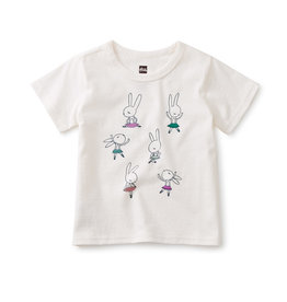 Tea Collection Ballet Bunny Baby Graphic Tee Chalk