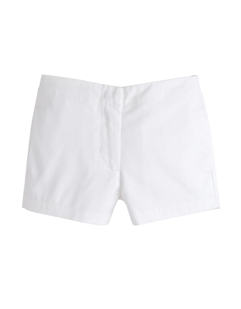 little english Mini White Twill Shorts