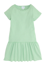 little english Chanel Tee Dress Green Stripe