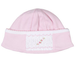 Magnolia Baby Baby Hat Pink Sophie Sam Smocked Hat
